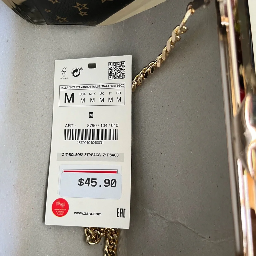 **SOLD** NWT ZARA Decorative Minaudiere (Black Evening Clutch) - Picture 9 of 9